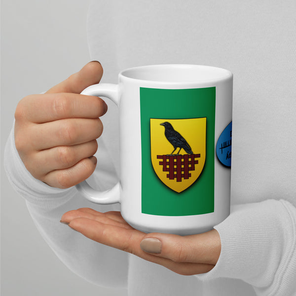 County Dublin Ireland Coffee Tea Mug With Dublin Coat of Arms and Ogham