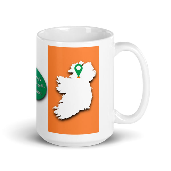 County Fermanagh Ireland Coffee Tea Mug With Fermanagh Coat of Arms and Ogham