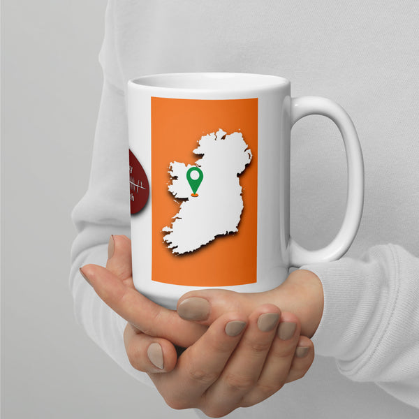 County Galway Ireland Coffee Tea Mug With Galway Coat of Arms and Ogham