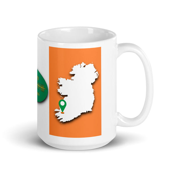 County Kerry Ireland Coffee Tea Mug With Kerry Coat of Arms and Ogham