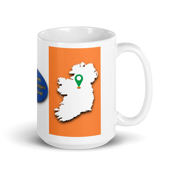 County Longford Ireland Coffee Tea Mug With Longford Coat of Arms and Ogham