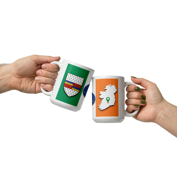 County Tipperary Ireland Coffee Tea Mug With Tipperary Coat of Arms and Ogham