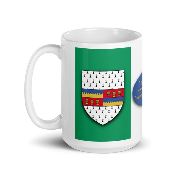 County Tipperary Ireland Coffee Tea Mug With Tipperary Coat of Arms and Ogham