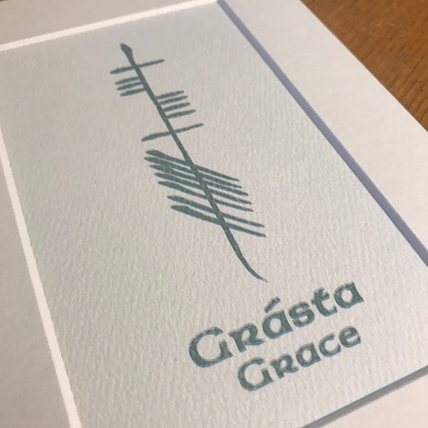 Close Up of Grace Ogham Art Print