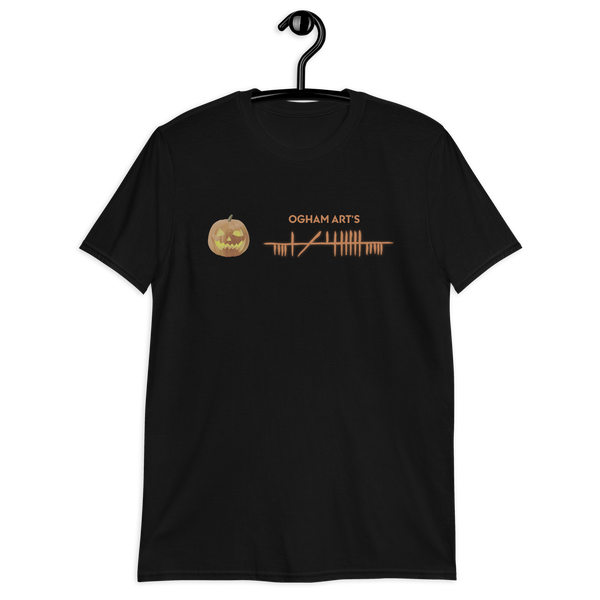 Ogham Art's Samhain T-Shirt black on hangar