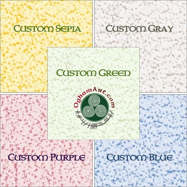 Ogham Art Custom Print Color Choices