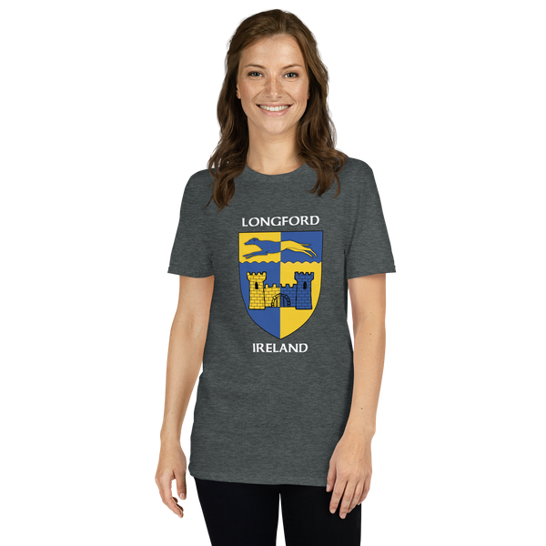 Longford Ireland Coat of Arms Short-Sleeve Unisex T-Shirt