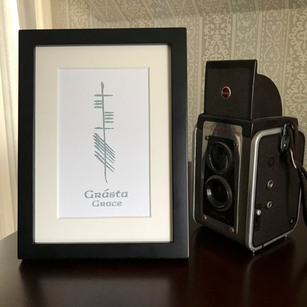 Ogham Art Grace Grasta Inspiration Print Celtic Gift