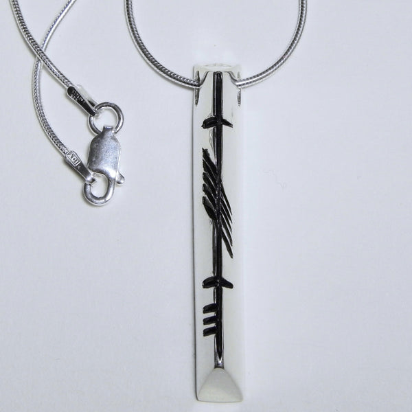 Ogham Art Custom Ogham Silver Pendant Celtic Gift