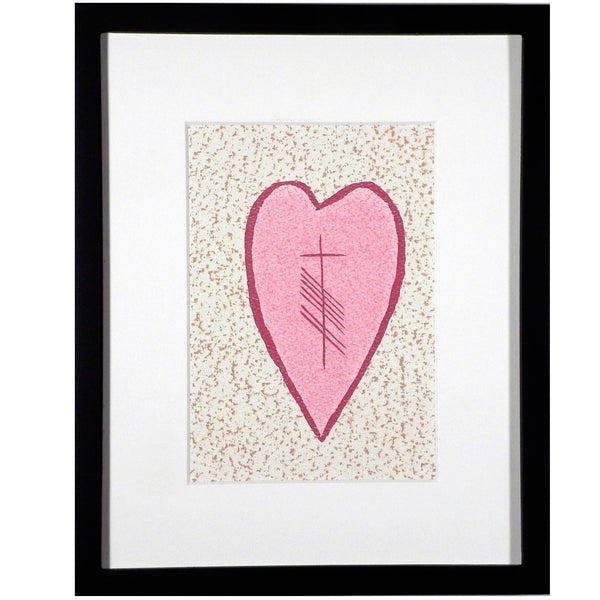 Ogham Art Love Gra Heart Print Celtic Gift