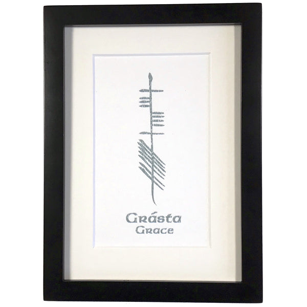 Ogham Art Grace Grasta Inspiration Print Celtic Gift