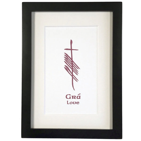 Ogham Art Love Gra Print Celtic Gift