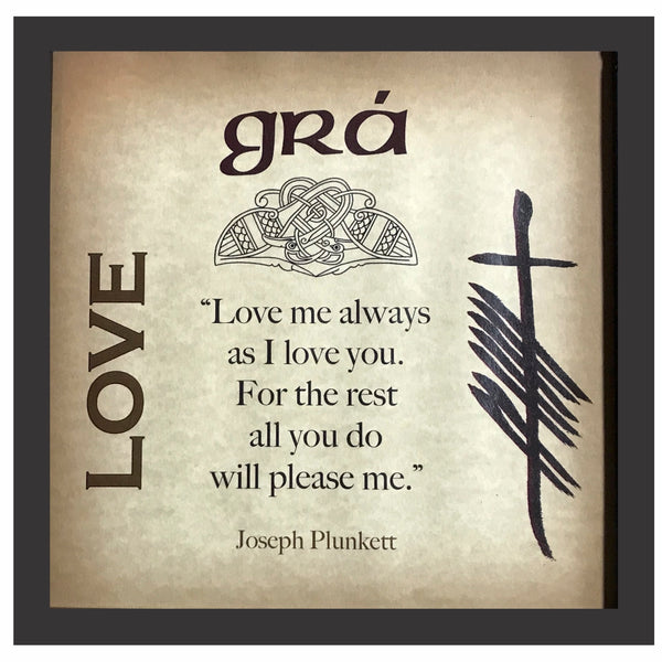 Ogham Art Love Gra Quotable Print