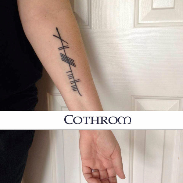 Ogham Tattoo inside forearm