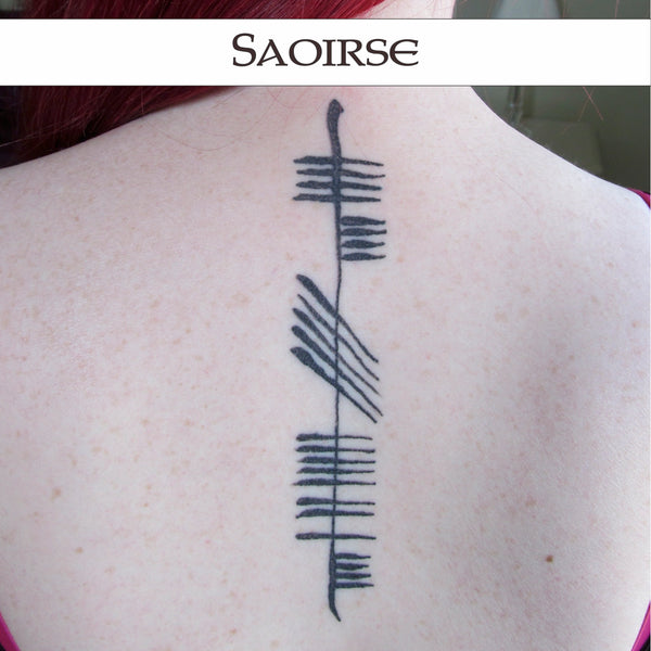 Ogham Tattoo Back