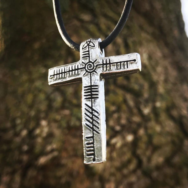 Jesus Christ Cross Pewter Pendant