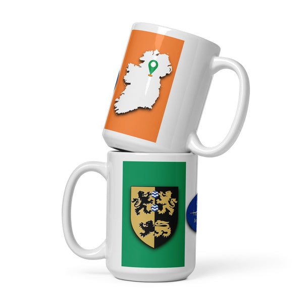 County Cavan Ireland Coffee Tea Mug With Cavan Coat of Arms and Ogham
