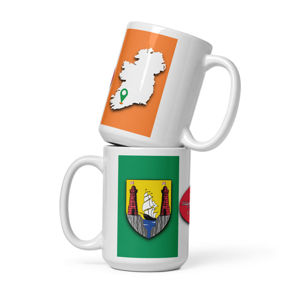 County Cork Ireland Coffee Tea Mug With Cork Coat of Arms and Ogham