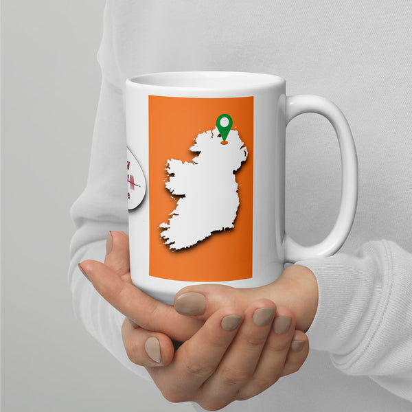 County Derry Ireland Coffee Tea Mug With Derry Coat of Arms and Ogham