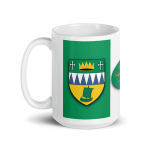 County Kerry Ireland Coffee Tea Mug With Kerry Coat of Arms and Ogham