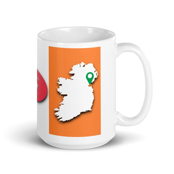 County Louth Ireland Coffee Tea Mug With Louth Coat of Arms and Ogham