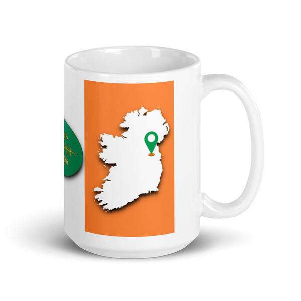 County Meath Ireland Coffee Tea Mug With Meath Coat of Arms and Ogham