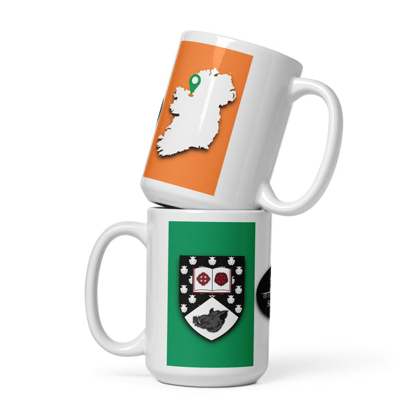 County Sligo Ireland Coffee Tea Mug With Sligo Coat of Arms and Ogham