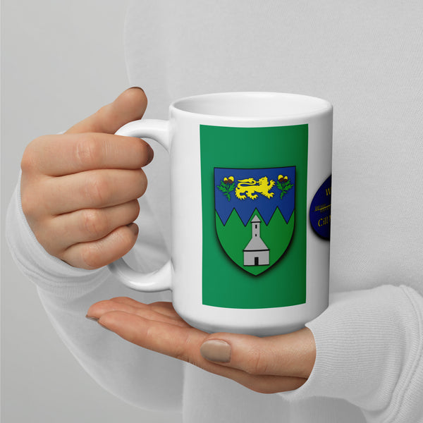 County Wicklow Ireland Coffee Tea Mug With Wicklow Coat of Arms and Ogham