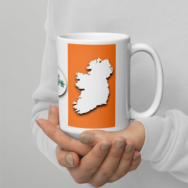 Ireland Coffee Tea Mug With Coat of Arms and Ogham