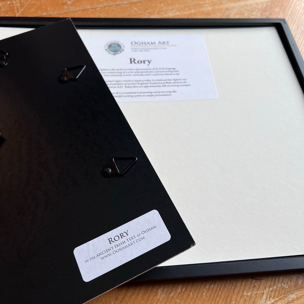 Ogham Art Custom Personalized Print Frame with Labels