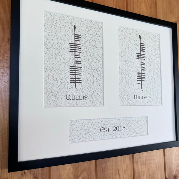 Ogham Art Custom Personalized Print Wedding Gift