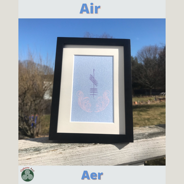 Ogham Art print Air - Aer