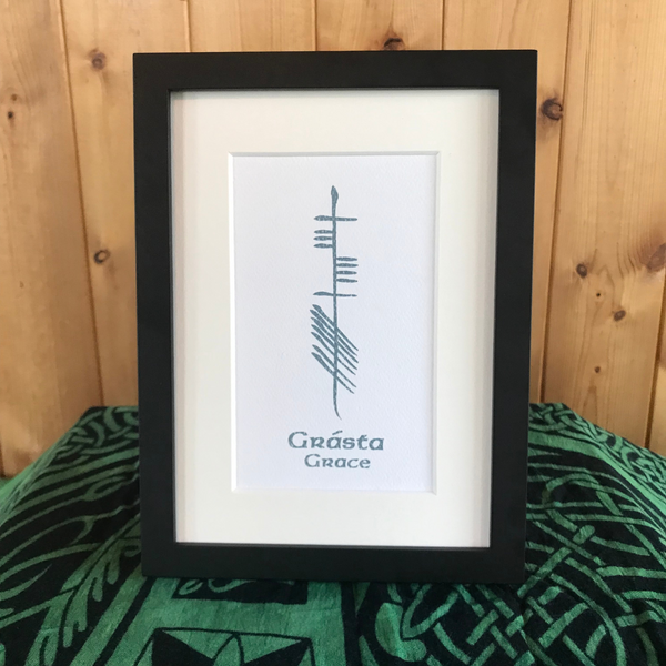 Ogham Art Grace Grasta Inspiration Print Celtic Gift