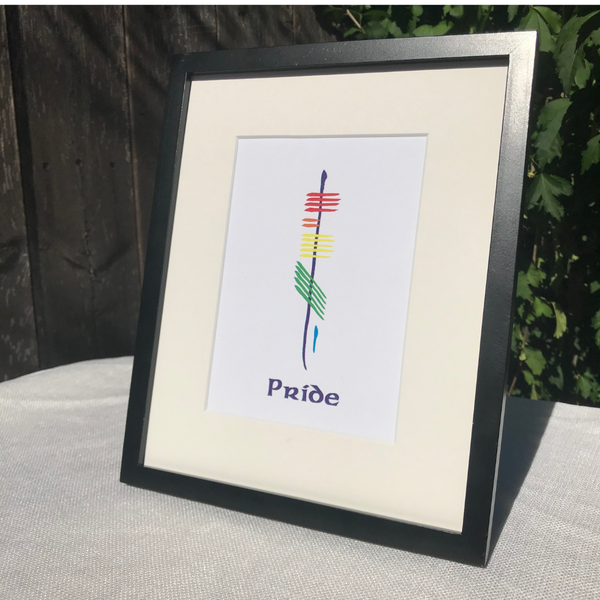 Ogham Art Pride Rainbow Print
