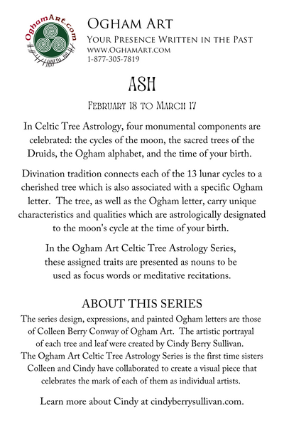 Ash Tree & Ogham Letter Nion