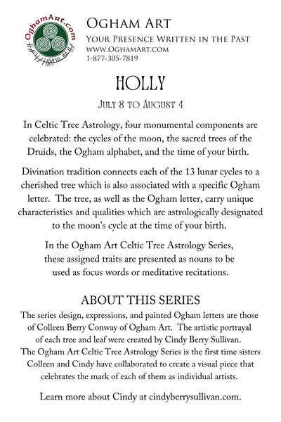 Holly Tree & Ogham Letter Tinne