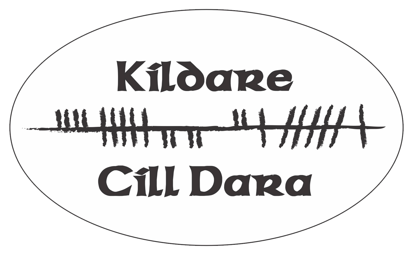 Ogham Art County Kildare Ireland Bumper Sticker