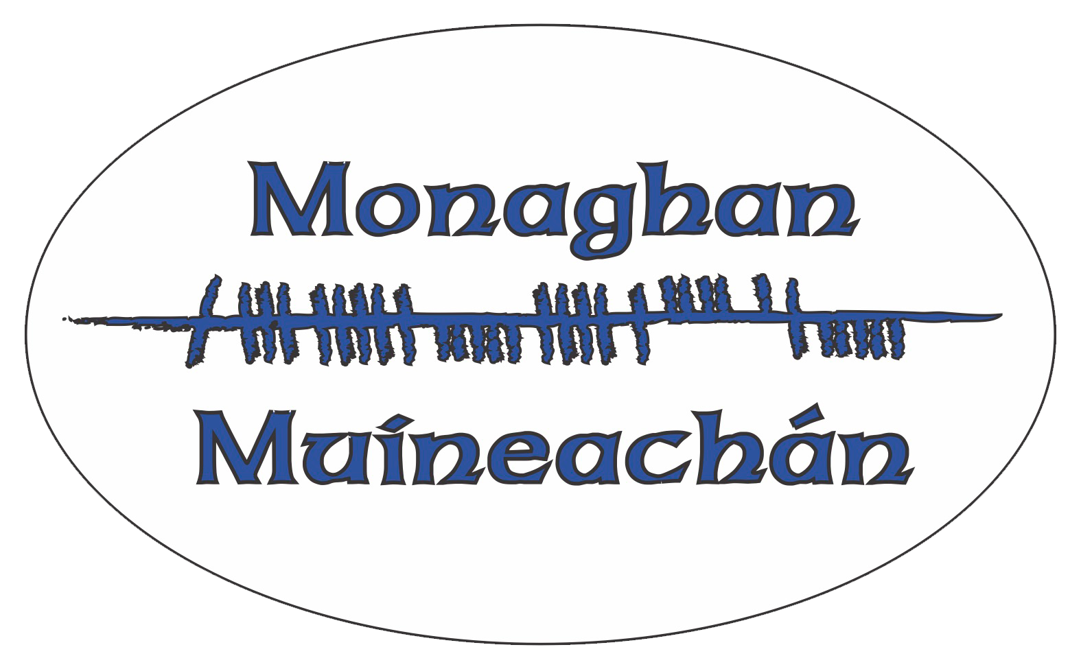 Ogham Art County Monaghan Ireland Bumper Sticker