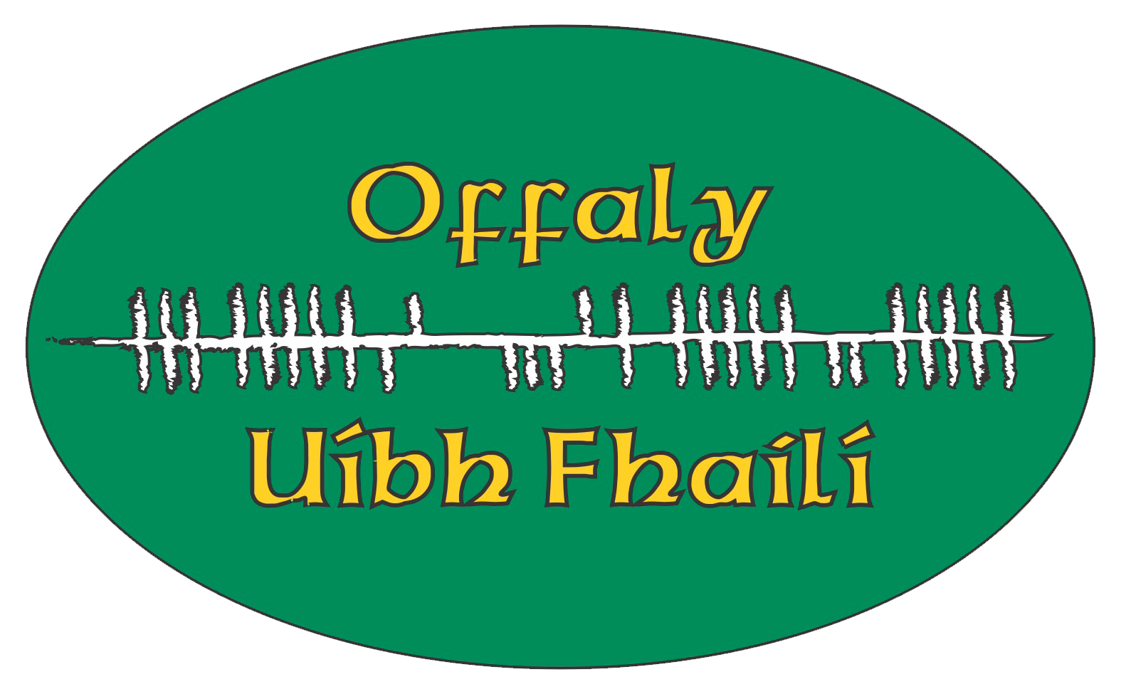 Ogham Art County Offaly Ireland Bumper Sticker