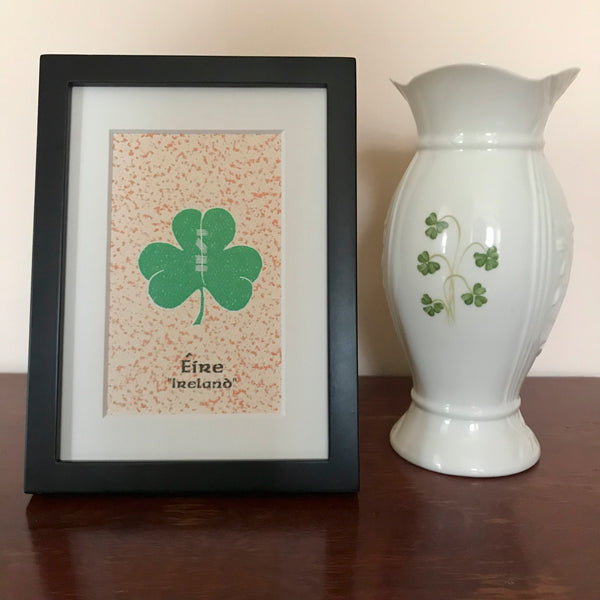 Ogham Art Shamrock Eire Ireland Print Celtic Gift