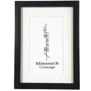 Ogham Art Misneach Courage Inspiration Print Celtic Gift