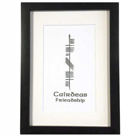 Ogham Art Friendship Cairdeas Inspiration Print Celtic Gift